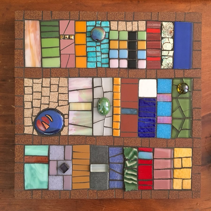 Bookshelf mosaic